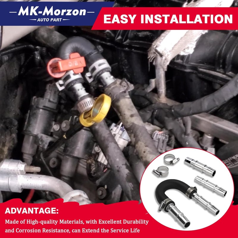 MK-Morzon 626-001 Engine Heater Core Bypass Kit With 5/8" 3/4" Hose Fit for Most Common Heater Hoses - Image 5